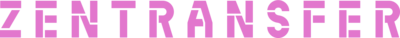 ZenTransfer Logo - A white capital letter Z on a square pink background